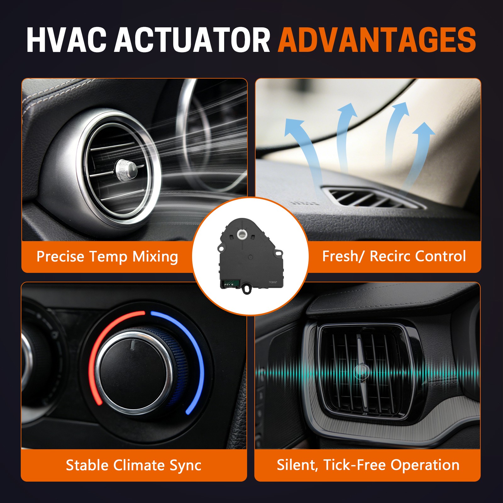 SINTLY Main HAVC Heater Mode Door Actuator for Buick 2000-2005 Pontiac 604-147