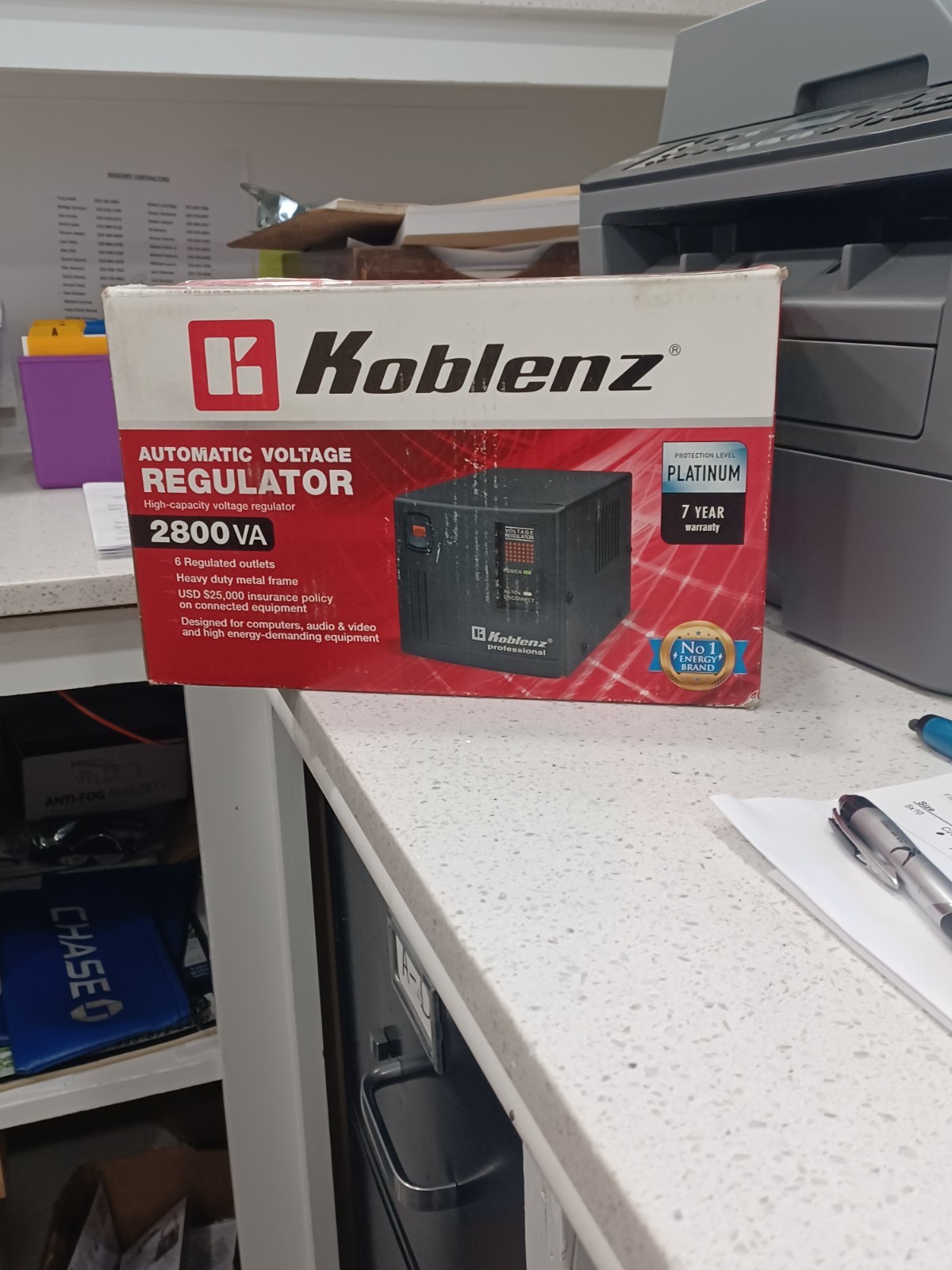 Koblenz Automatic Hi-capacity Voltage Regulator 120V – 6 outlets CPU Protection