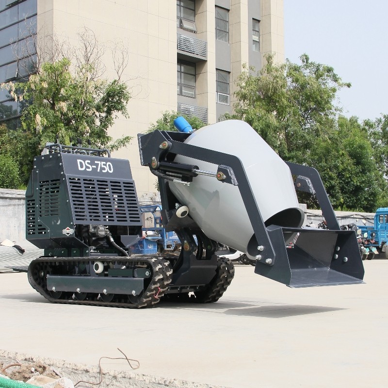 Driven Crawler Type Drum Concrete Mixer Dumper Self Loading Concrete 13.5HP