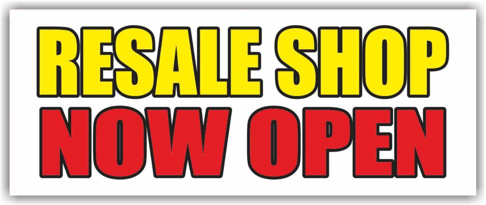 RESALE SHOP NOW OPEN Advertising Banner Vinyl Mesh Sign Custom Business Name