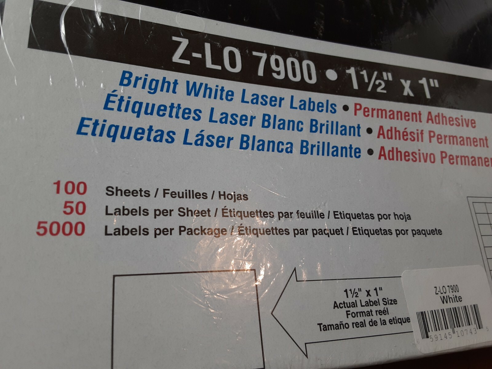 Label blank Corporation Z- LO 7900 1 1/2″ X 1″