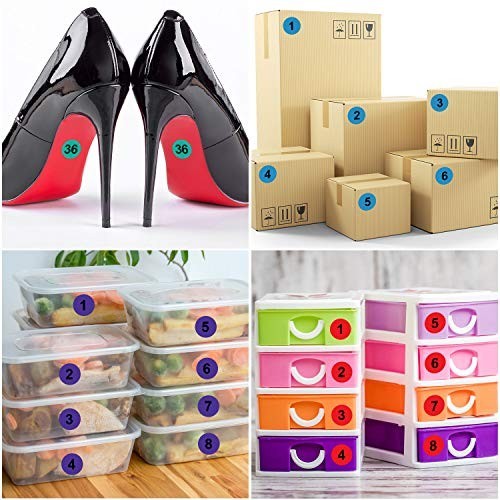 5000 Pcs 0.4 Number Stickers 1-100 Vinyl Dot Labels Inventory Organizer