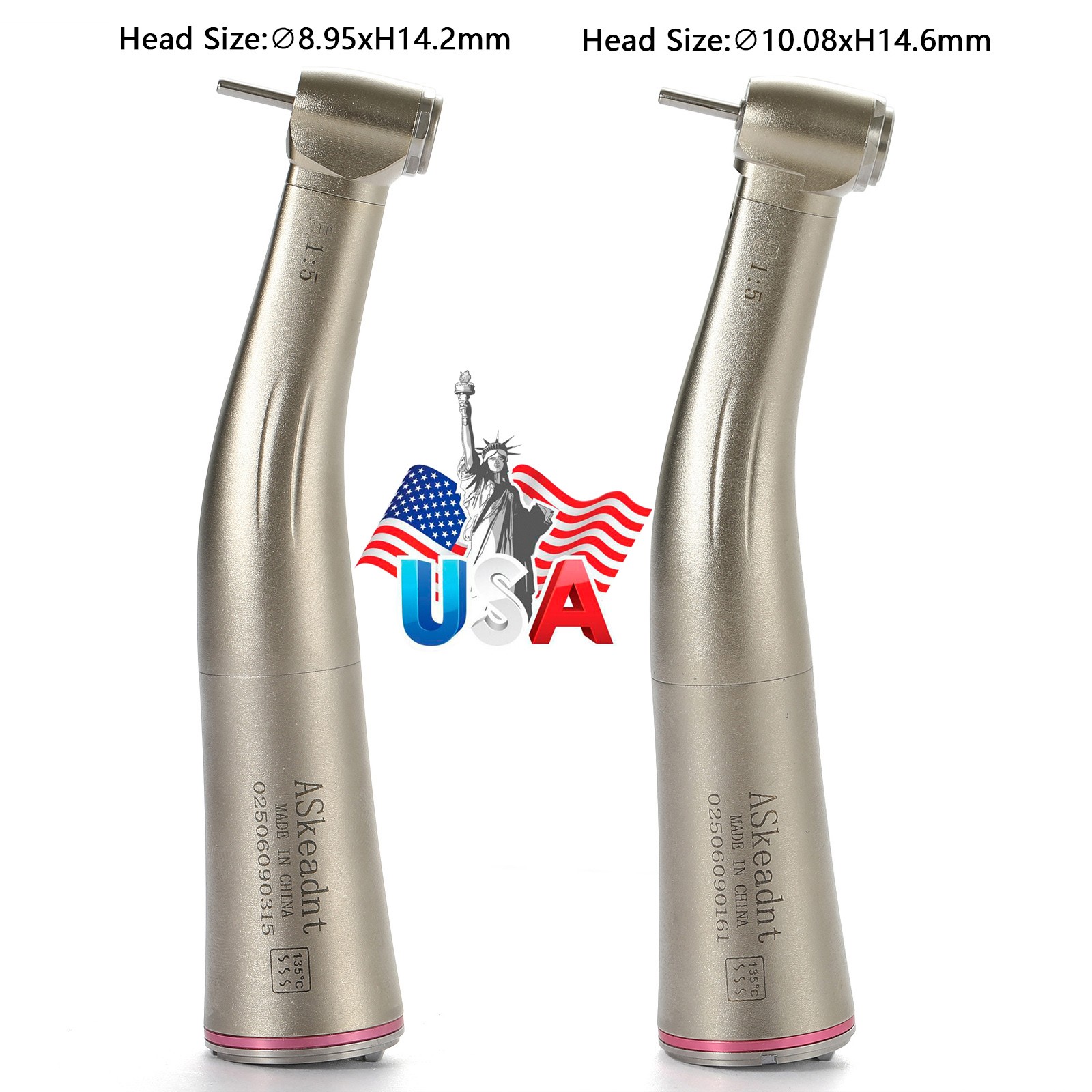 Electric 1:5 LED Contra Angle/ High Speed Handpiece Push Button 2/4H YBB Dental
