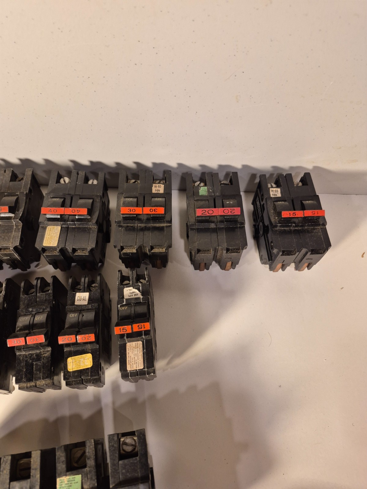Federal Pacific FPE Breakers Multiple Amps Select From Menu