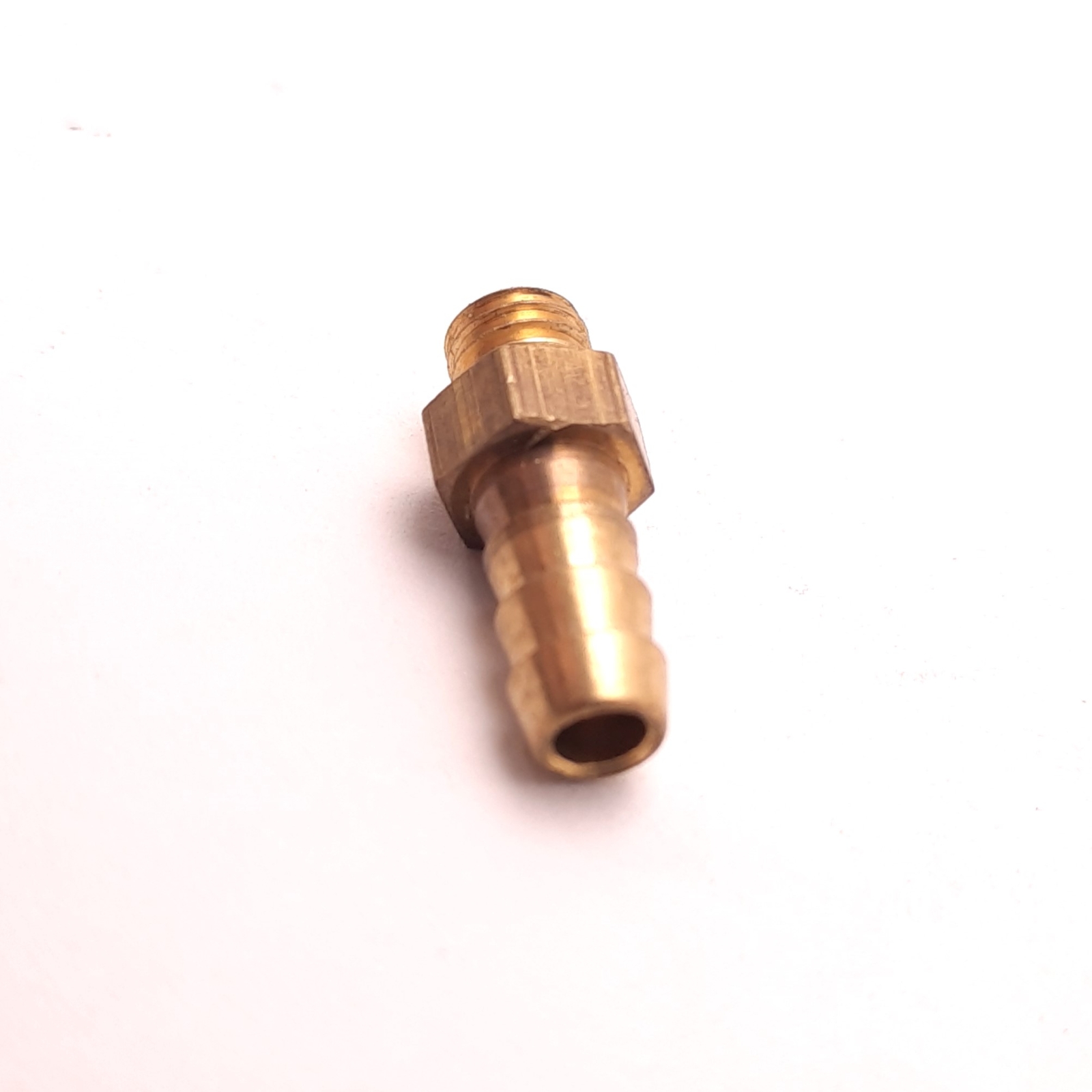 Lot of 10 Metric Brass Barbed Fittings, 3/16″ Barb to M5x0.8 Male Thread