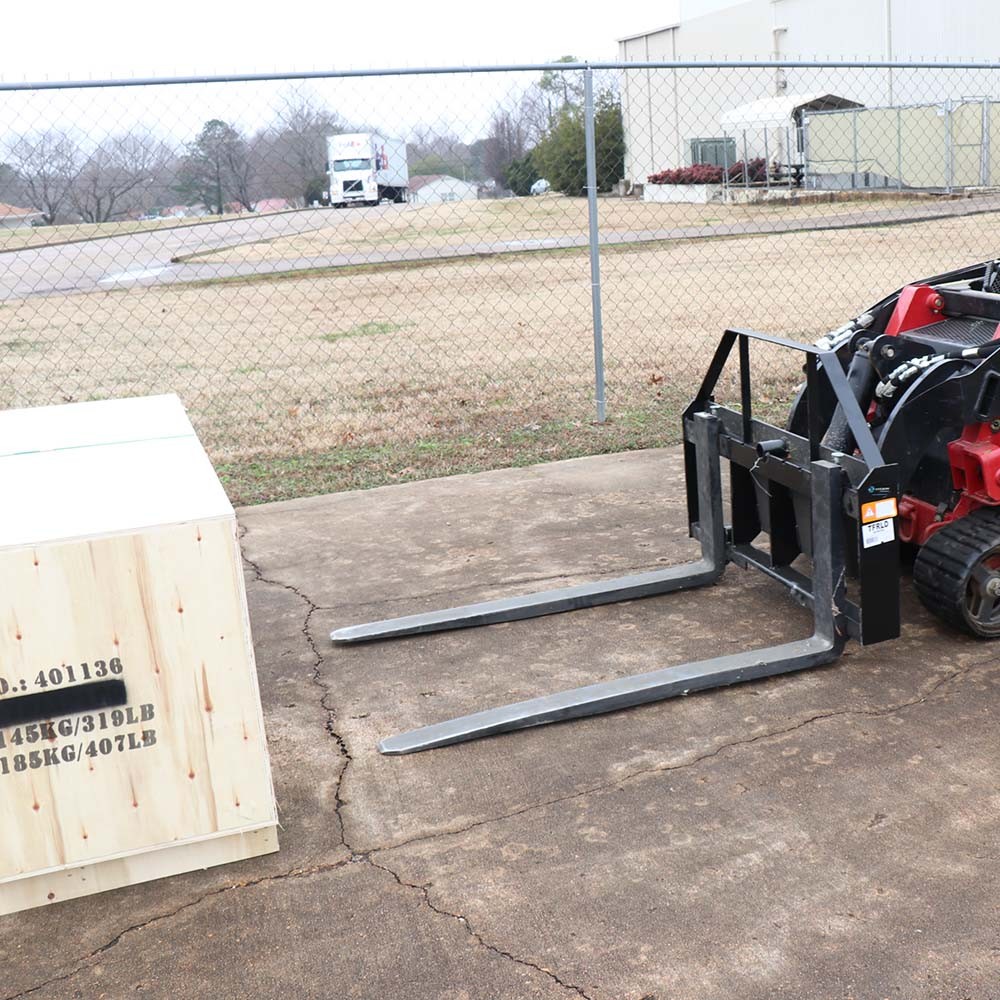 Titan Attachments Mini Skid Steer Pallet Fork Attachment, 48″ Fork Blades