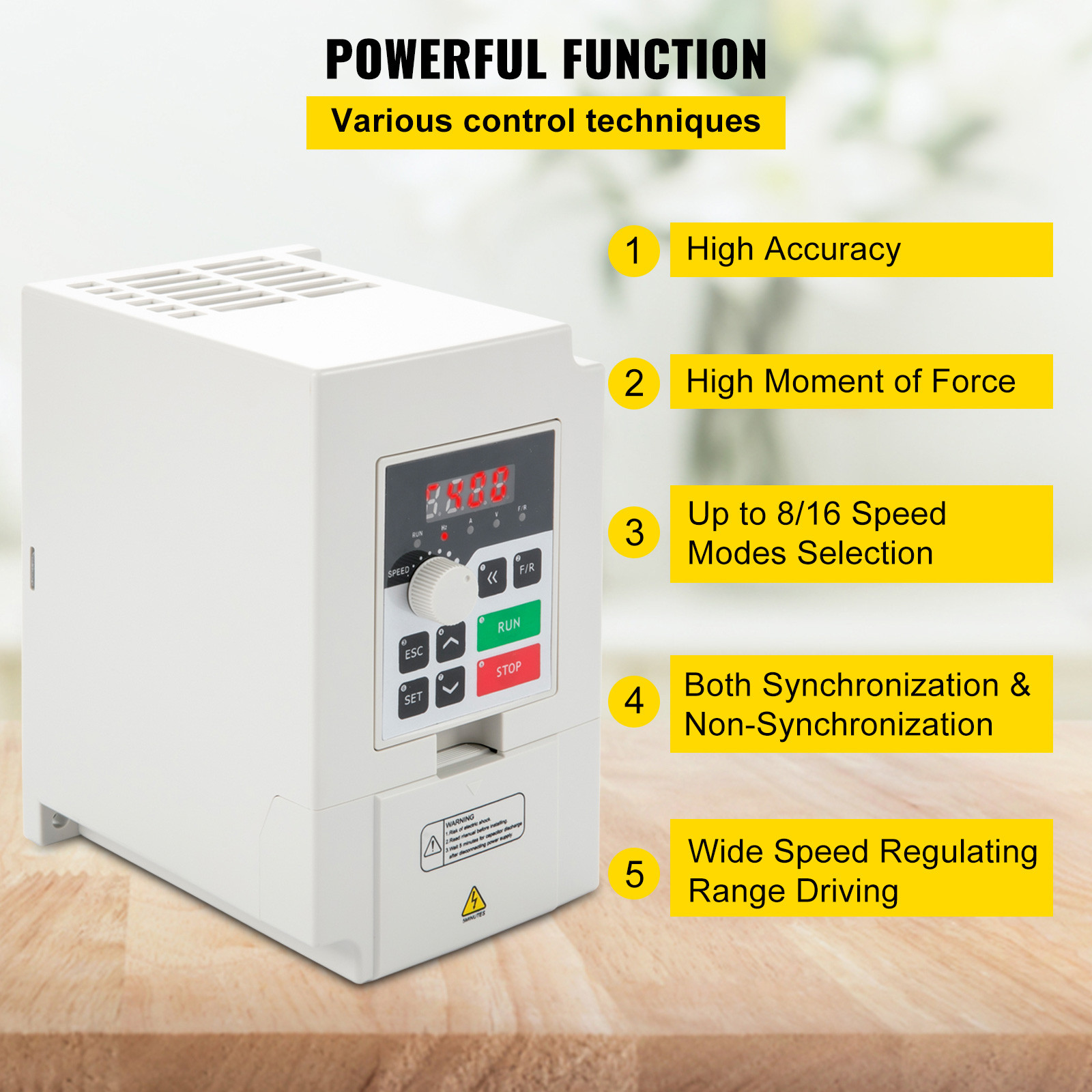 VEVOR 3KW 4HP 220V Variable Frequency Drive Inverter Converter 1 To 3 Phase VFD