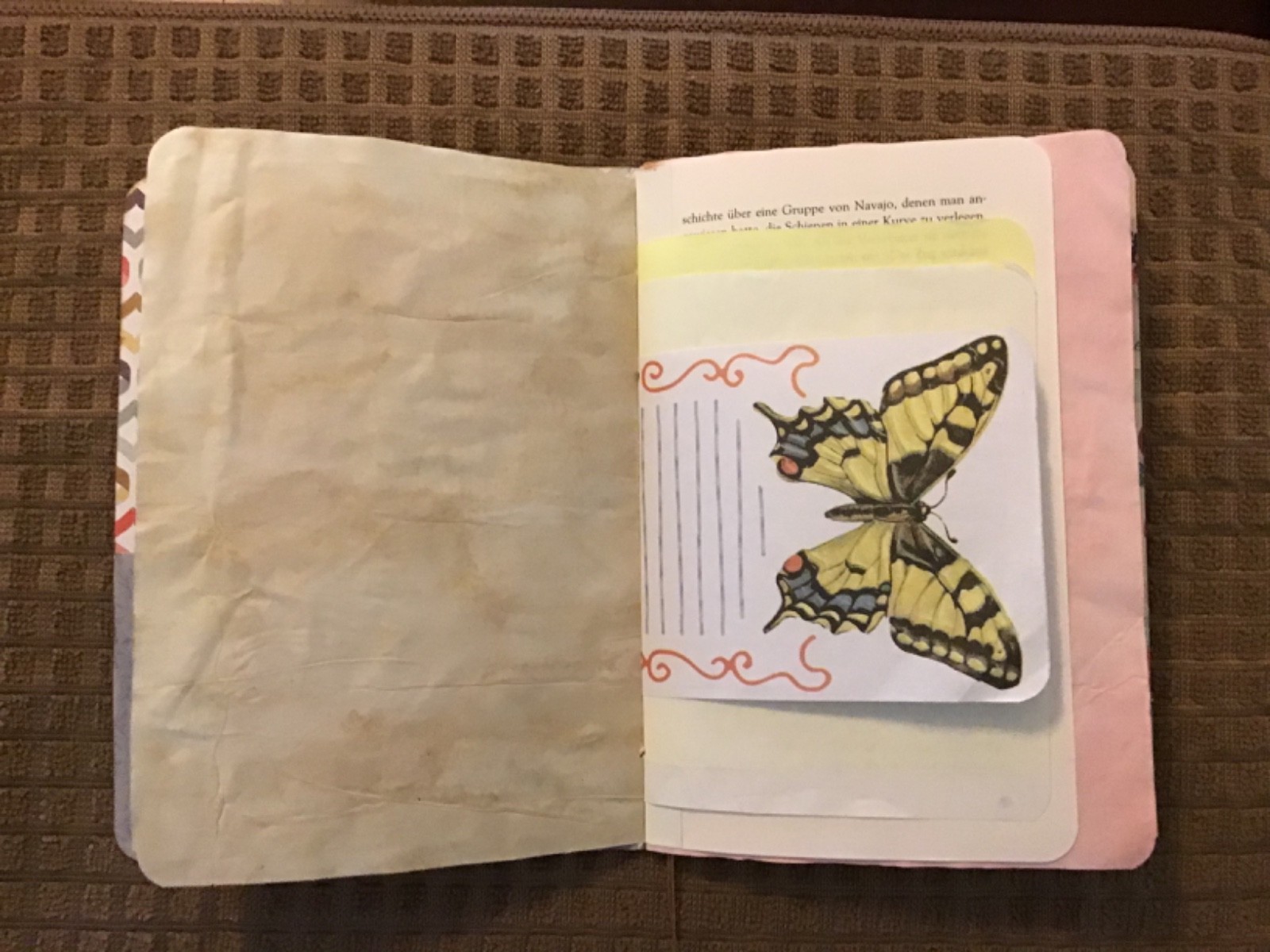 Handmade Junk Journal Naked Junk Journal 8” x 6” Deer Print Card Stock Cover