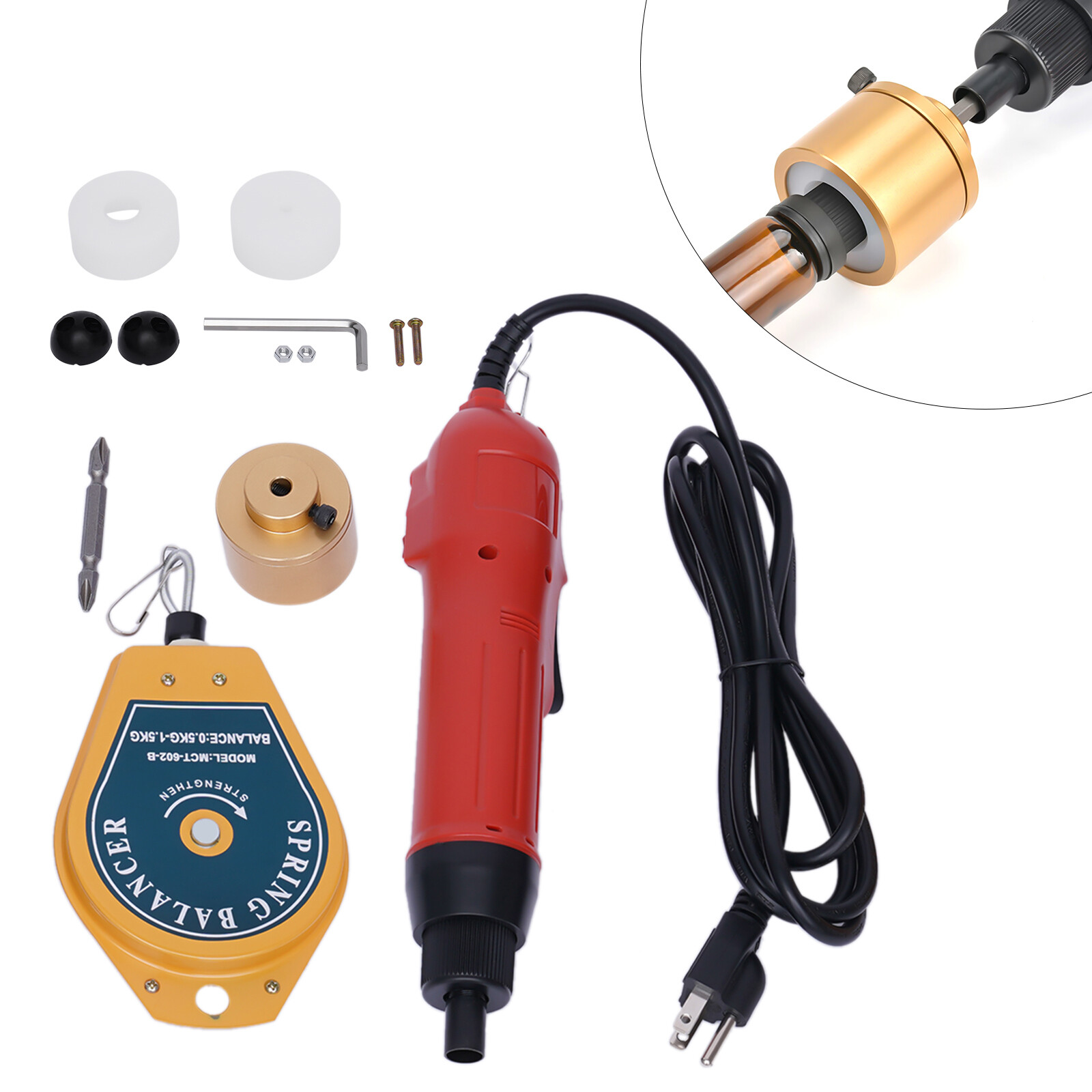 Electric Bottle Capping Machine Manual Screw Capper Cap Sealing Tool 10-30mm