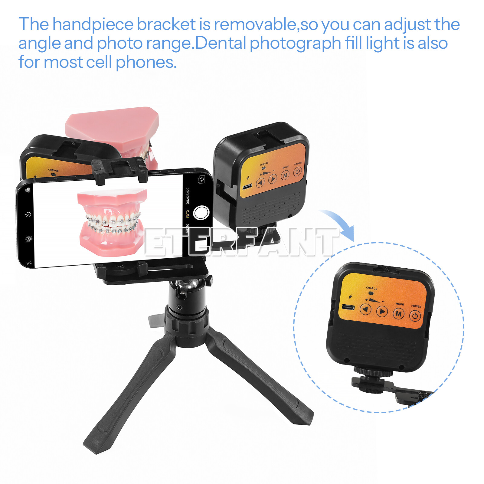 ETERFANT Dental LED Fill Light Oral Photography Flash Light Lighting Brightness