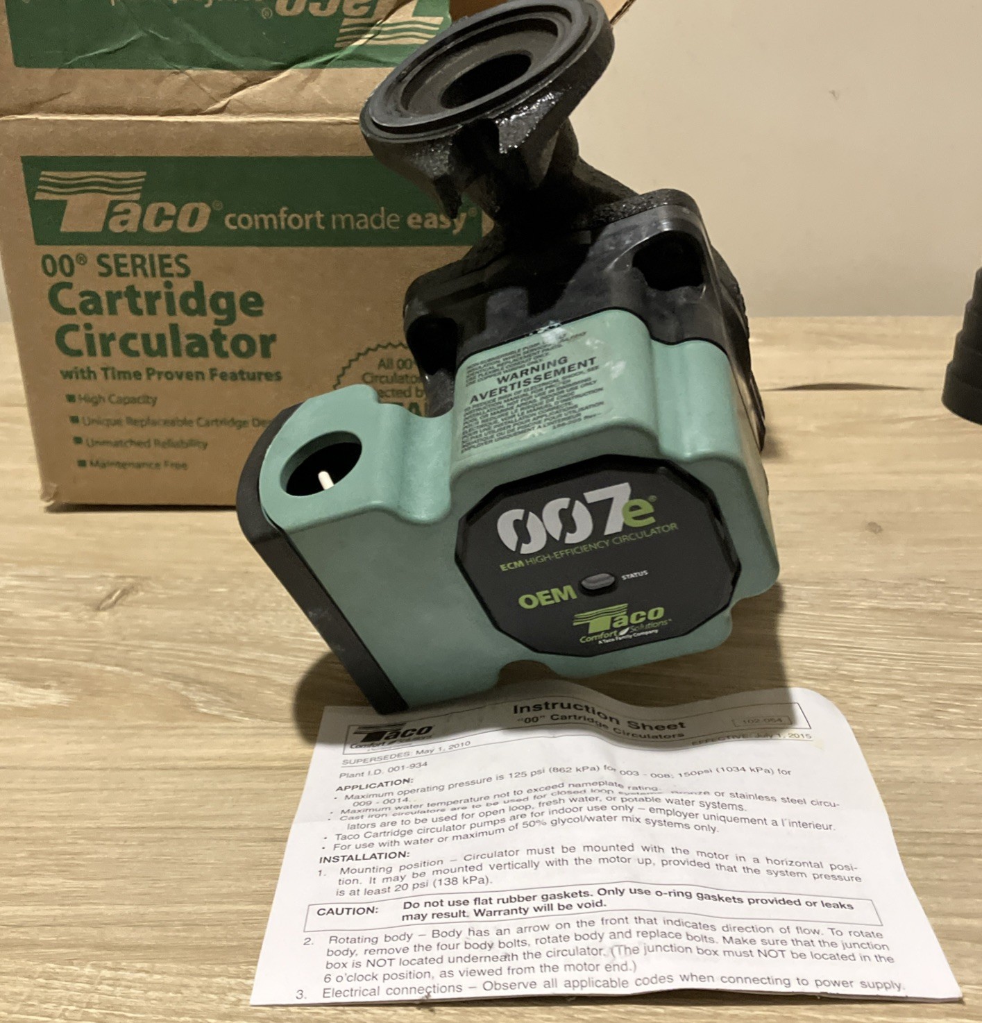 TACO 007-F5 circulator pump
