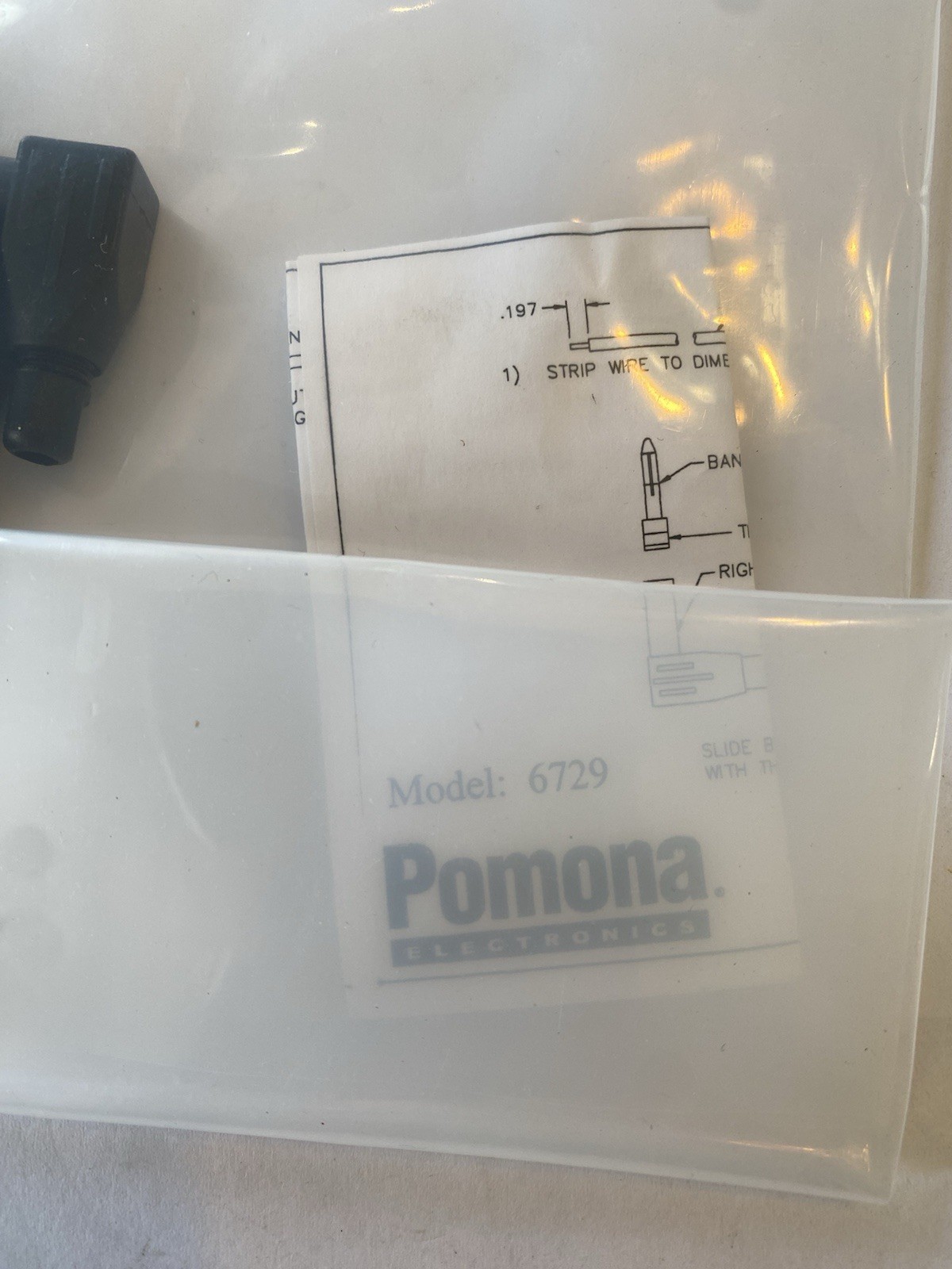 Lot Of 6 Pomona Electronics 6729-0 4Mm Right Angle Banana Plug, Cat Iii 1000V,