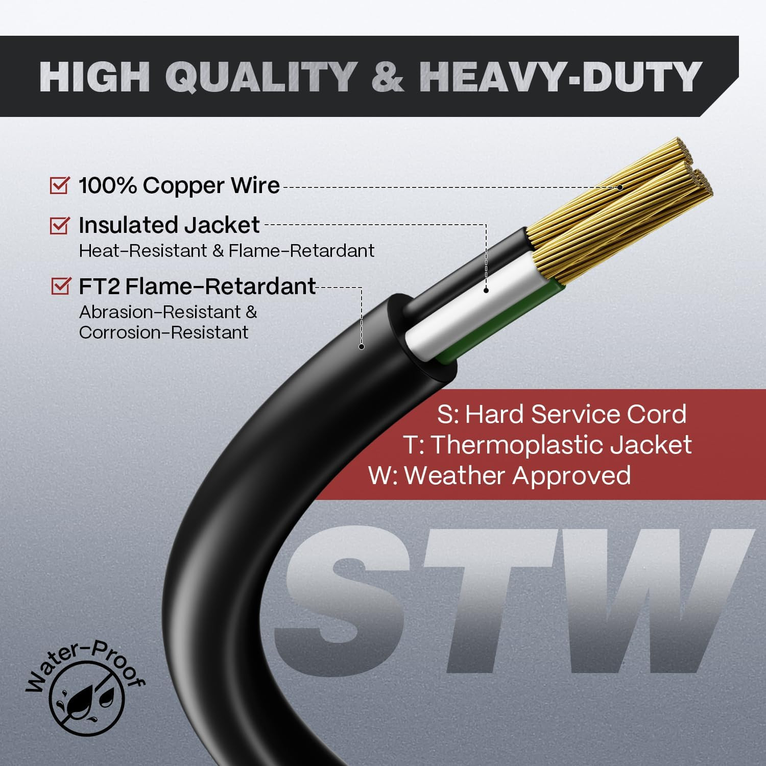 ARCCAPTAIN 10AWG 20ft Welder Extension Cord 30Amp 250V UL for Welding Machine US