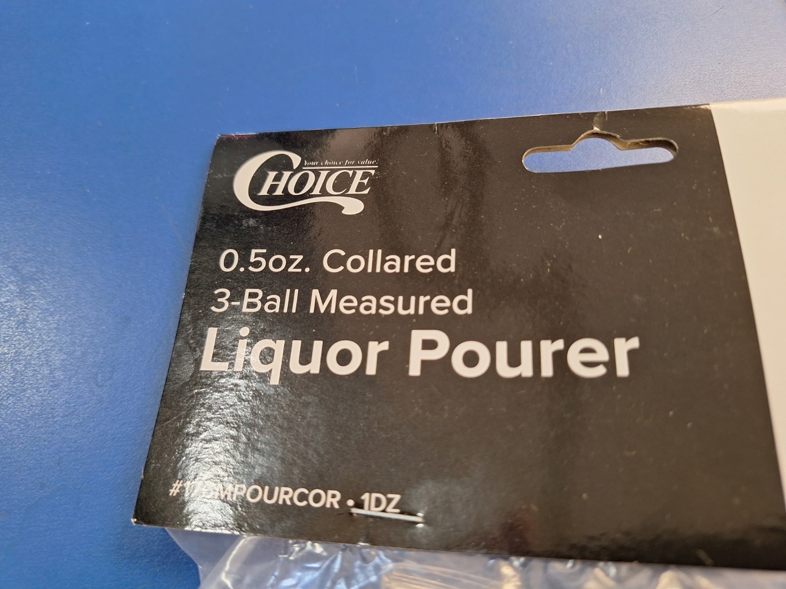 12- Choice 0.5 oz. 3-Ball Measured Liquor Clear Pourer Collar Orange Tail