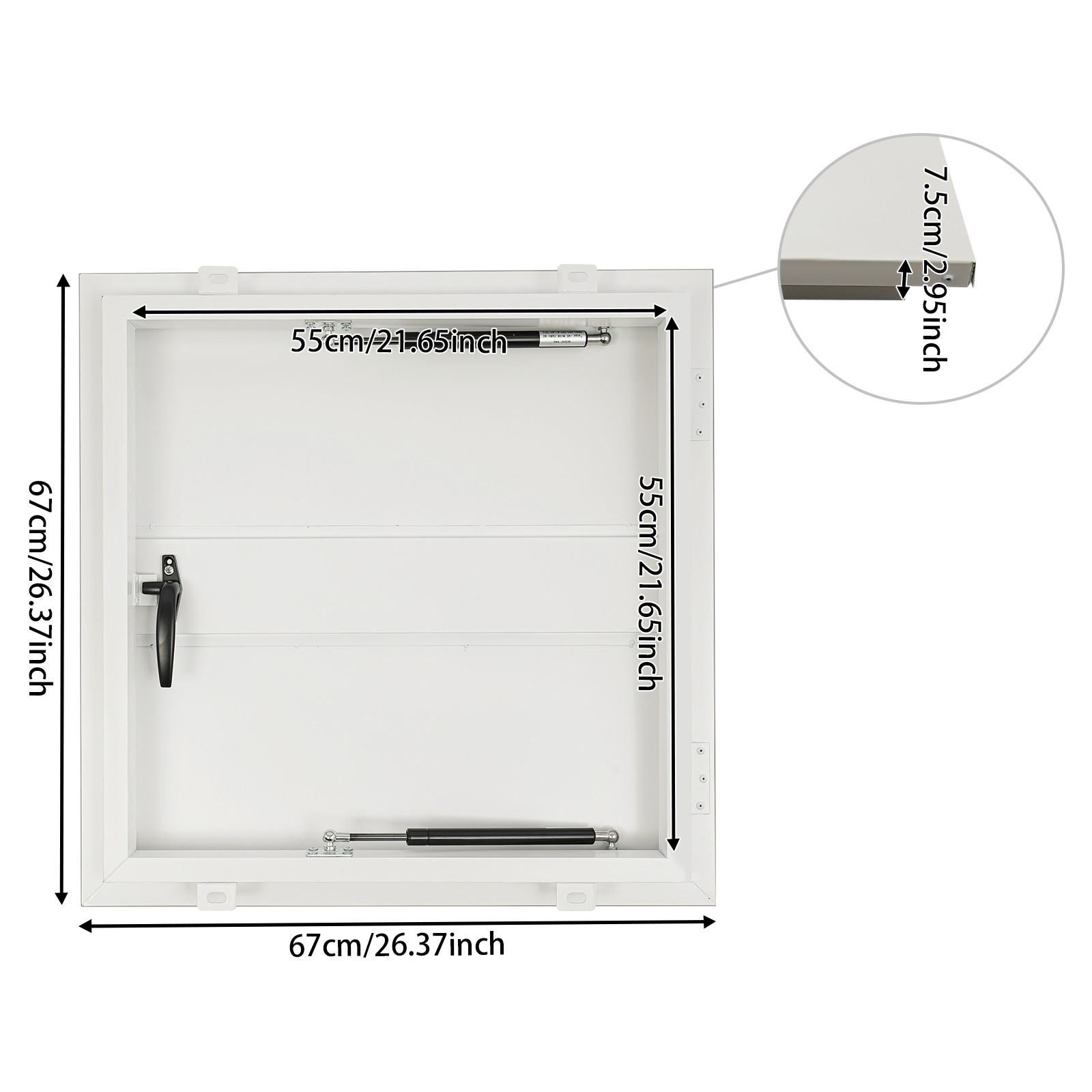 Roof Hatch Roof Security Door Roof Access Hatch Opening Angle 90° 50kg/110 lbs