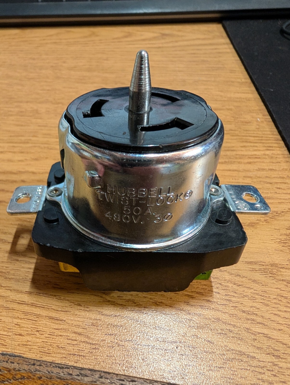 Hubbell HBL CS8369 50A 250V 3Ø Twist-Lock Receptacle Non-NEMA, Used