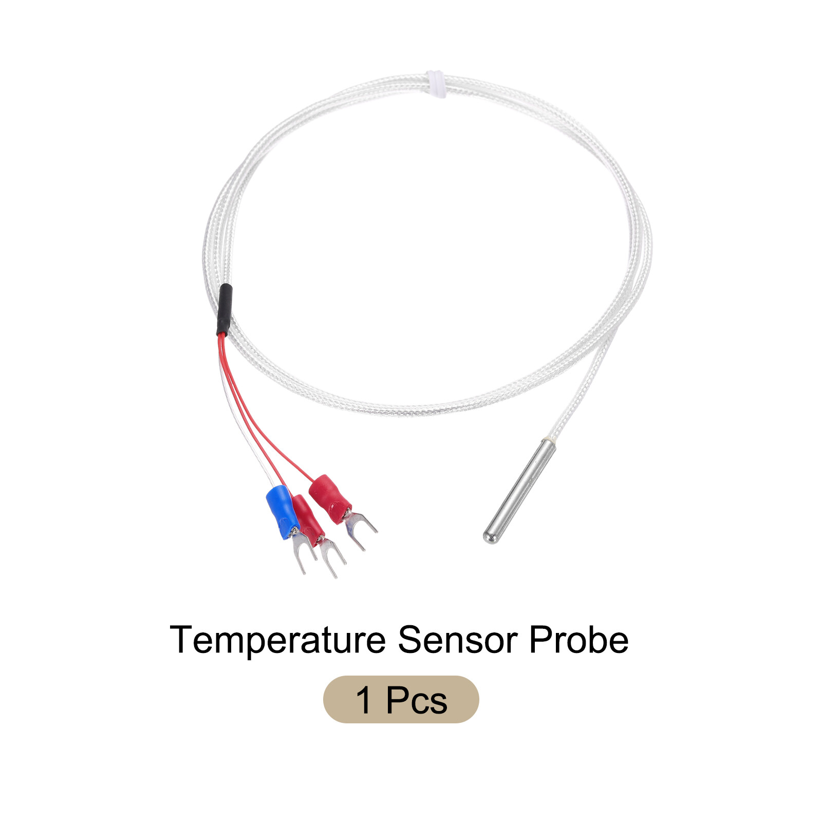 PT100 3-Wire Temperature Sensor Probe RTD -50 to 200°c Waterproof 100cm/3.3ft