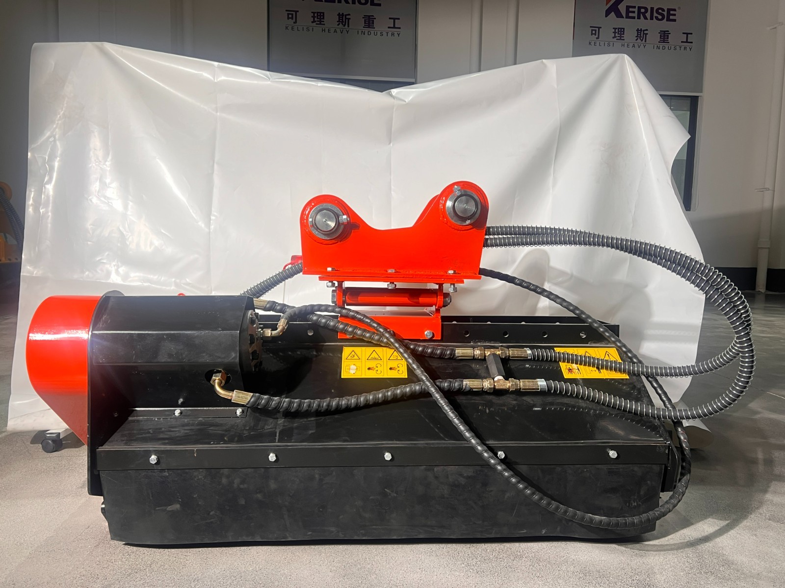 43″ Flail Mower Attachment Excavator Hydraulic Mowing Fit for 3-8Ton Mini Digger