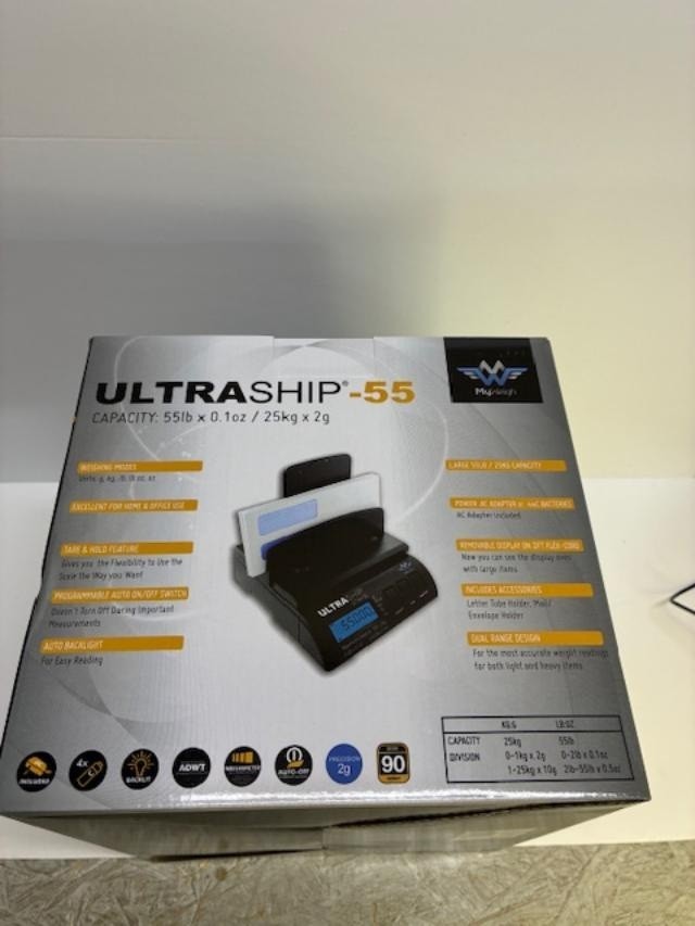 My Weigh Ultraship 55 Digital Shipping Scale 55 lb/25 kg Postal & Parcel Scale