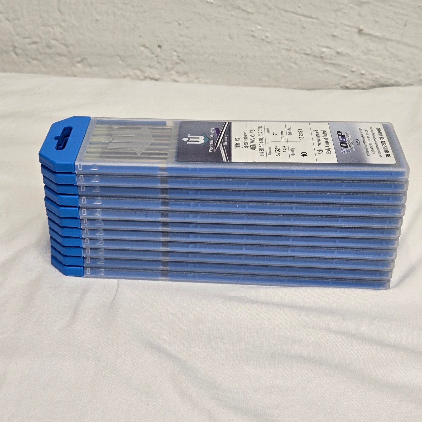 110pc Wolfram Industrie 2% Ceriated Tri-Mix WS2 Tungsten Electrodes 3/32″x7″ DGP