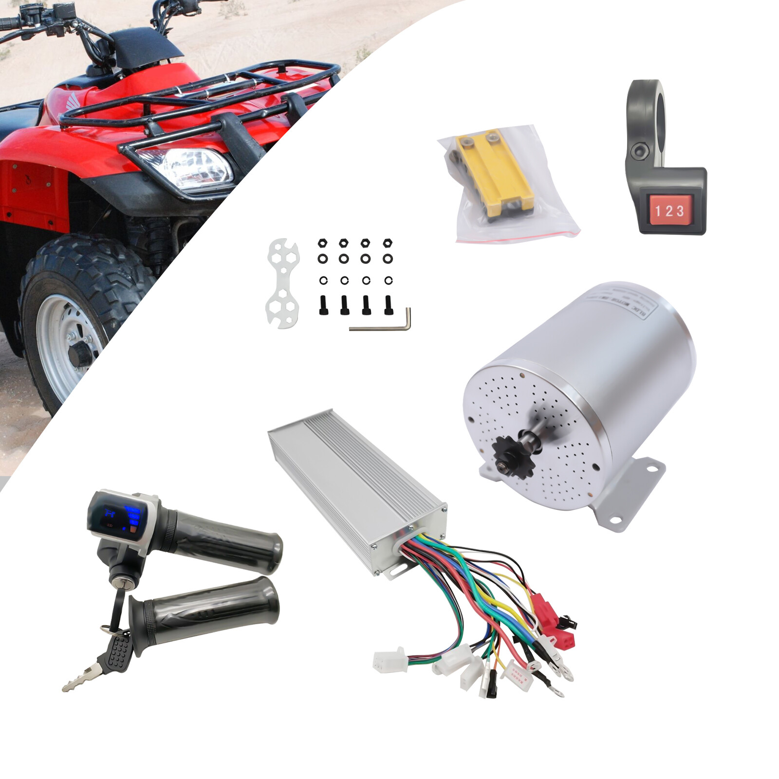 48V 2000W Electric Brushless Motor Conversion Controller Kit For Go-kart Scooter