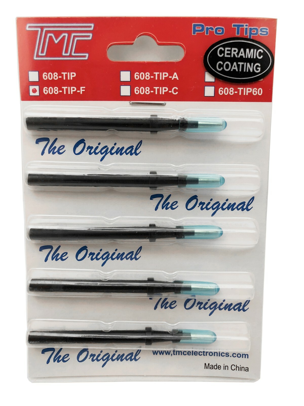 5-pack Solder Iron Fine Tips, Black Ceramic Coating, 1/32″ (0.031″) Tip, TMC
