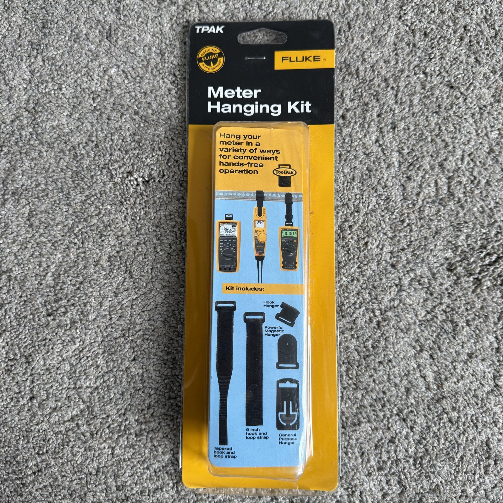 Fluke TPAK Meter Hanging Kit AC280 Hook Clips Tool Roll Tester Black Bundle