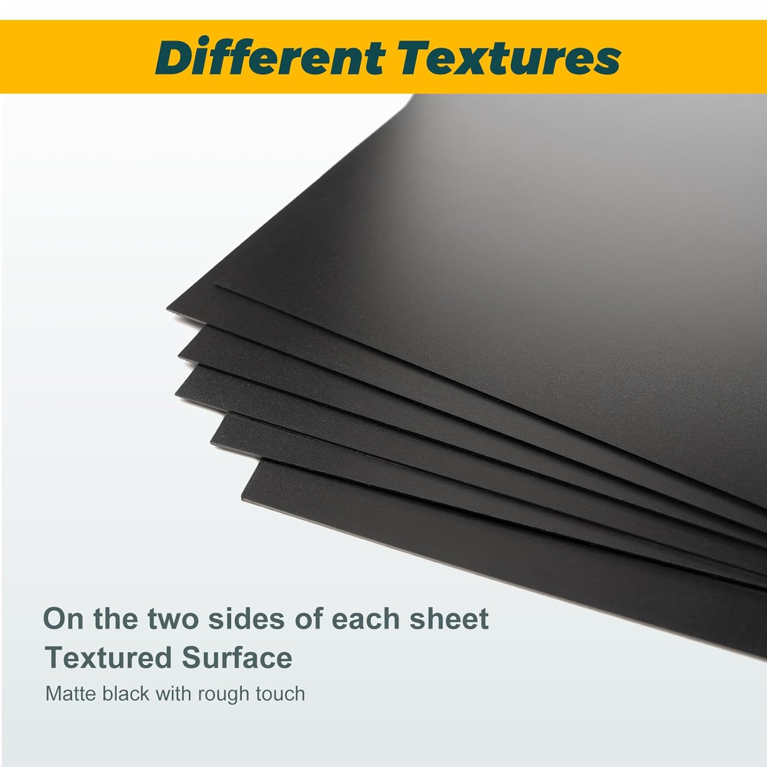 6Pack Black Plastic Sheet 8X12X0.04in Flexible High Tensile Plastic Sheets Black