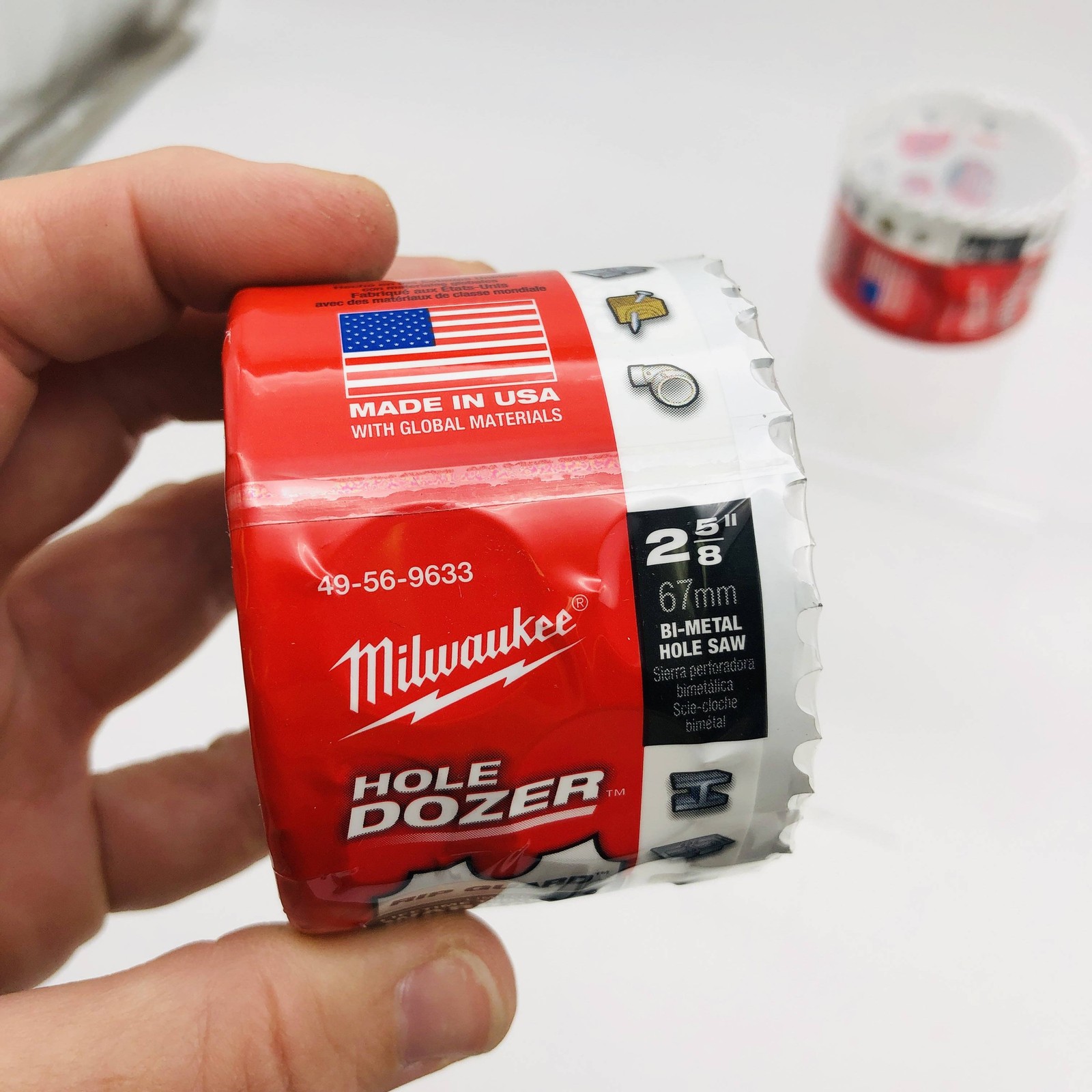 Milwaukee 49-56-9633 Hole Saw 2-5/8in Ice Harden Hole Dozer Bi-Metal 3.5 TPI 2pk