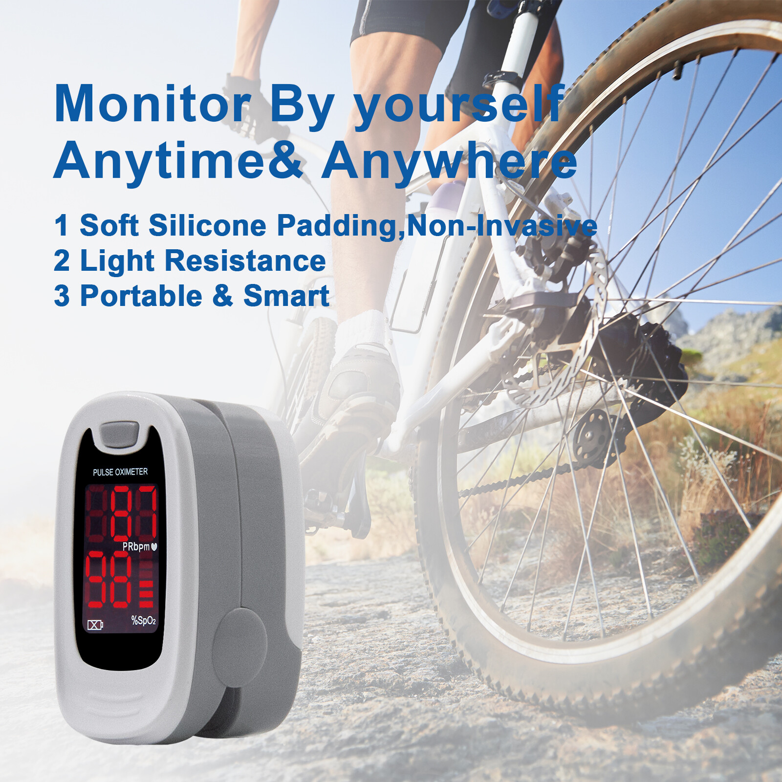 FDA CE Finger Pulse Oximeter Blood Oxygen Saturation Heart Rate SpO2 Monitor USA