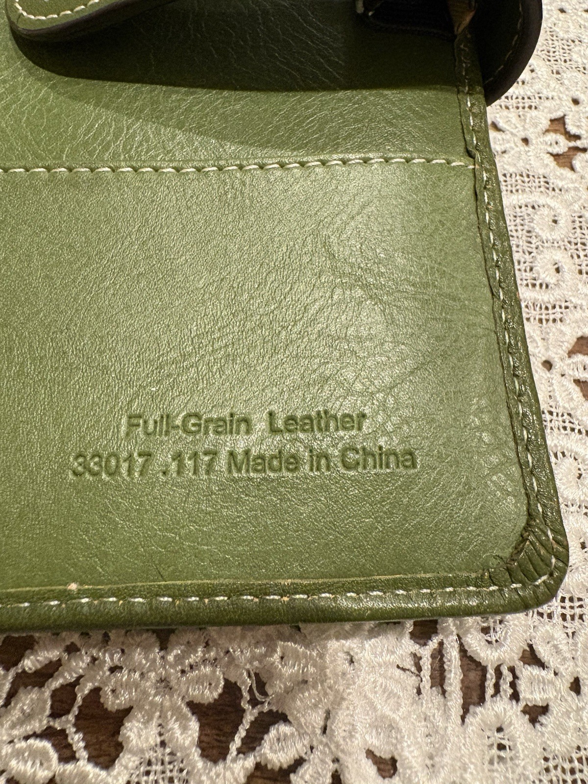 Franklin covey Compact Vintage Charlotte Full Grain Leather Olive/Green Color