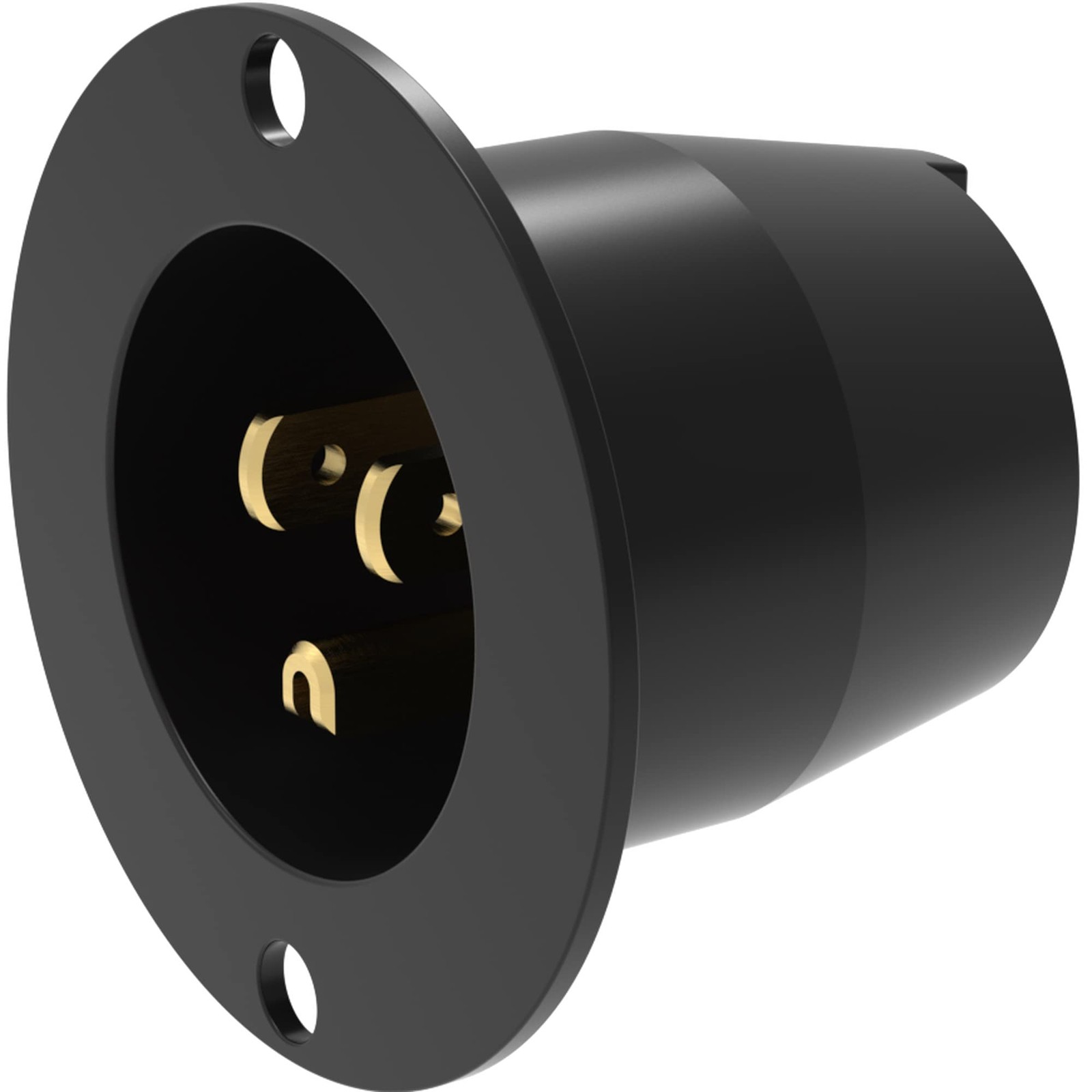 Journeyman~Pro 5278 15A 125V NEMA 5~15 Flanged Inlet Black