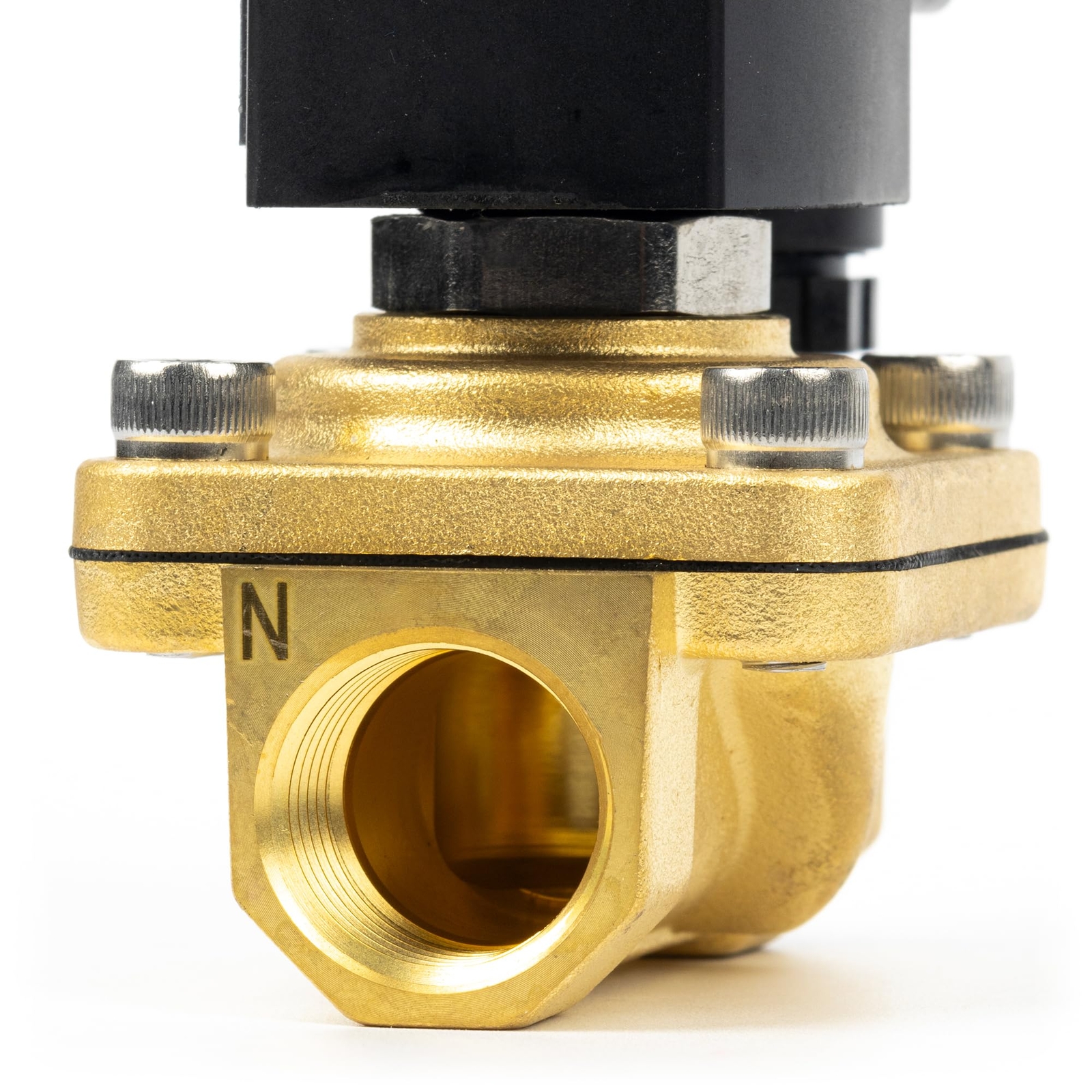 U.S. Solid 1/2 inch Brass Electric Solenoid Valve 110V AC Junction Box Type