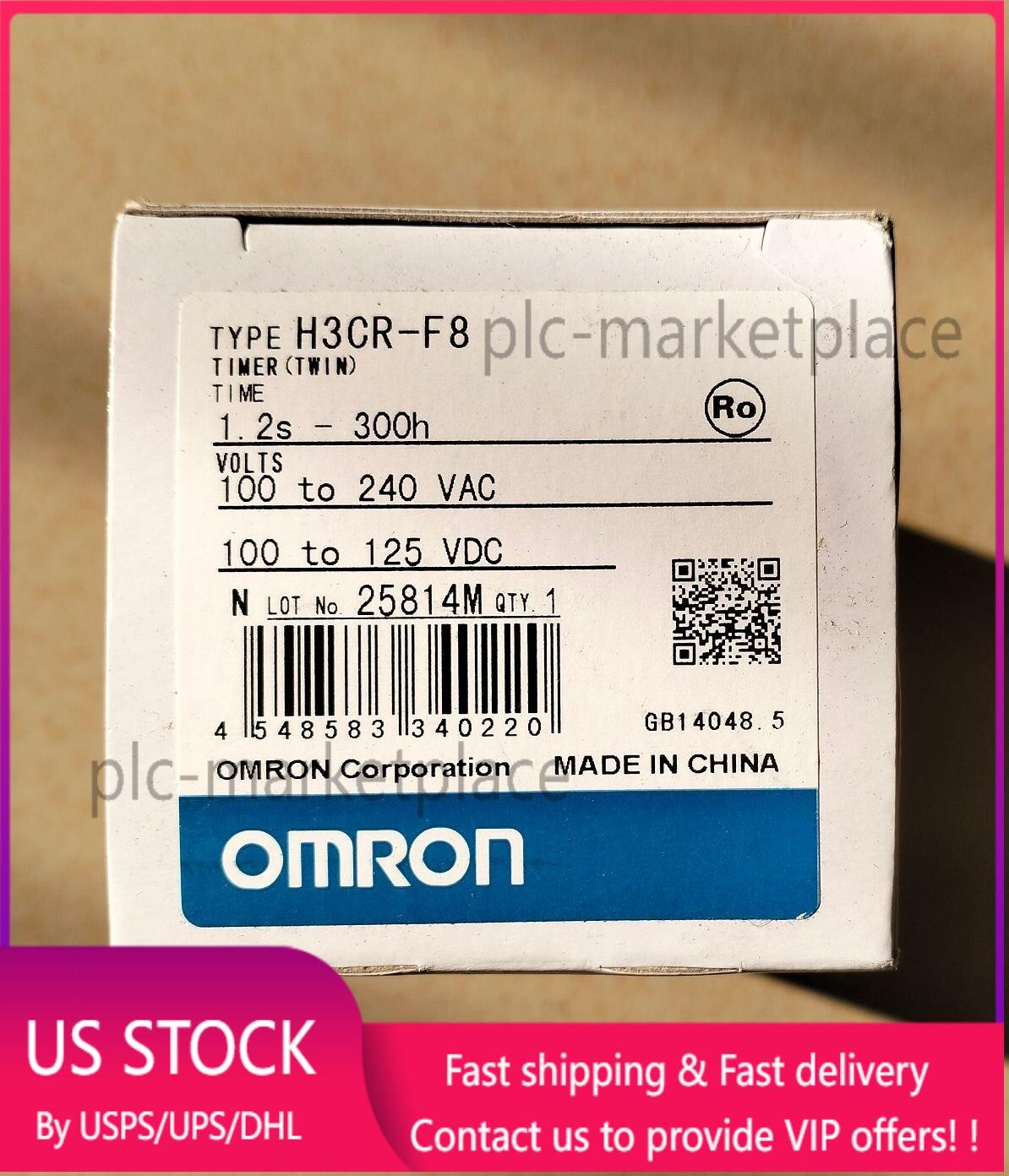 OMRON PLC Twin Timer H3CR-F8 100-240V AC NEW IN BOX　One Year Warranty#