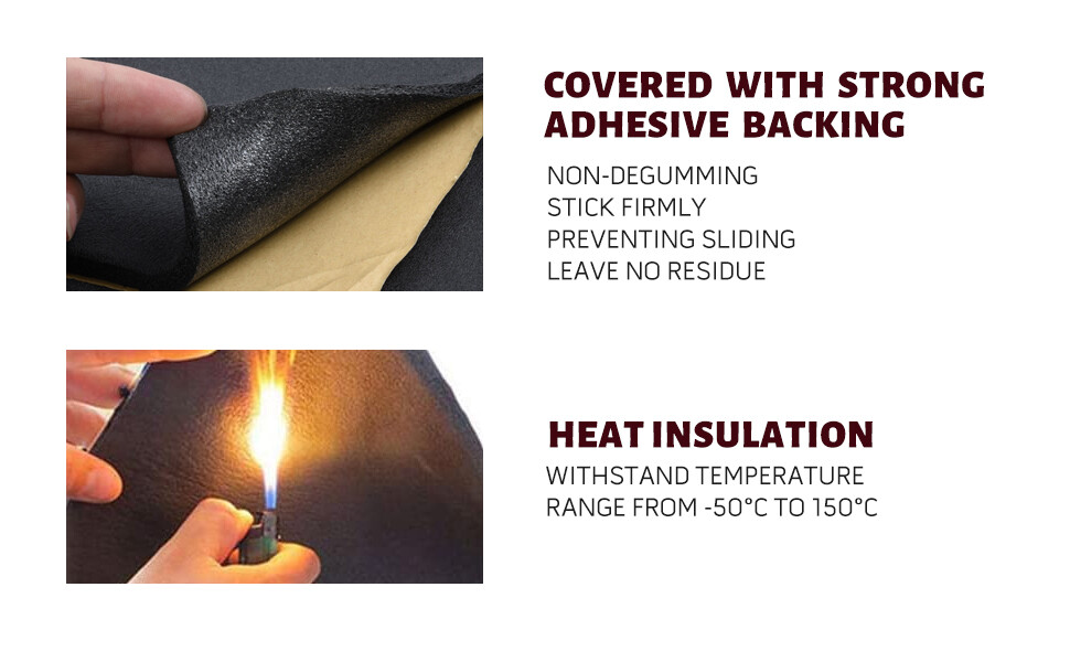 2Roll 59″x12″ Self-Adhesive Sound Insulation Acoustic Foam, Sound Proof Padding