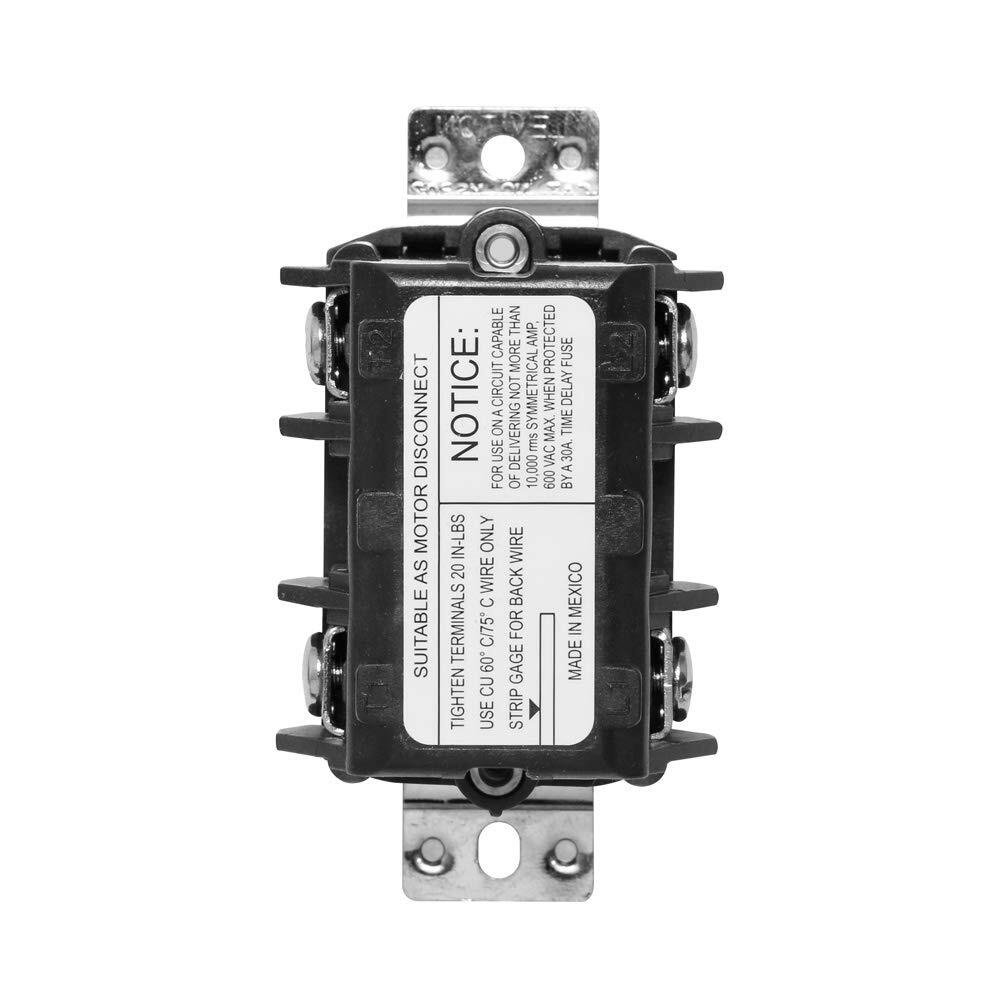 Leviton MS303-DS 30 Amp 600 Volt Three-Pole Three Phase AC Motor Starter Suit…