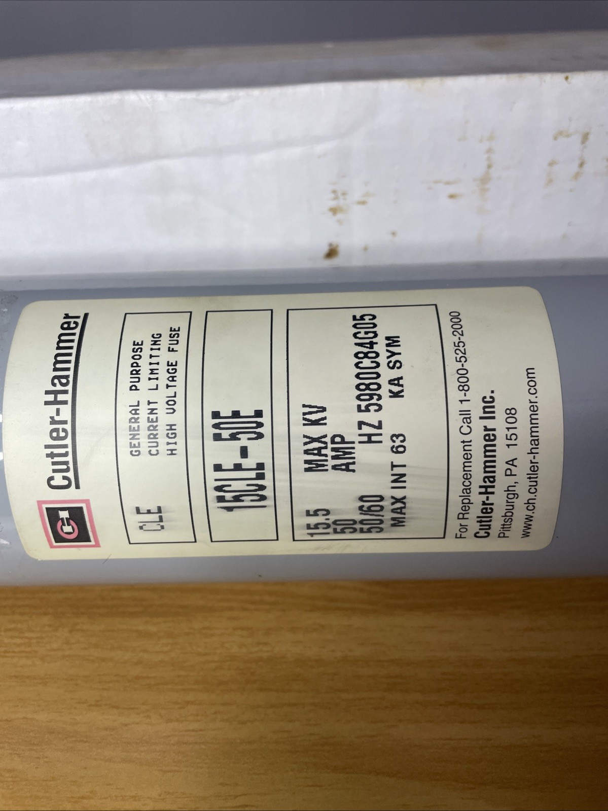 Cutler Hammer 15CLE-50E Current Limiting Fuse 15.5kV 50A 60HZ