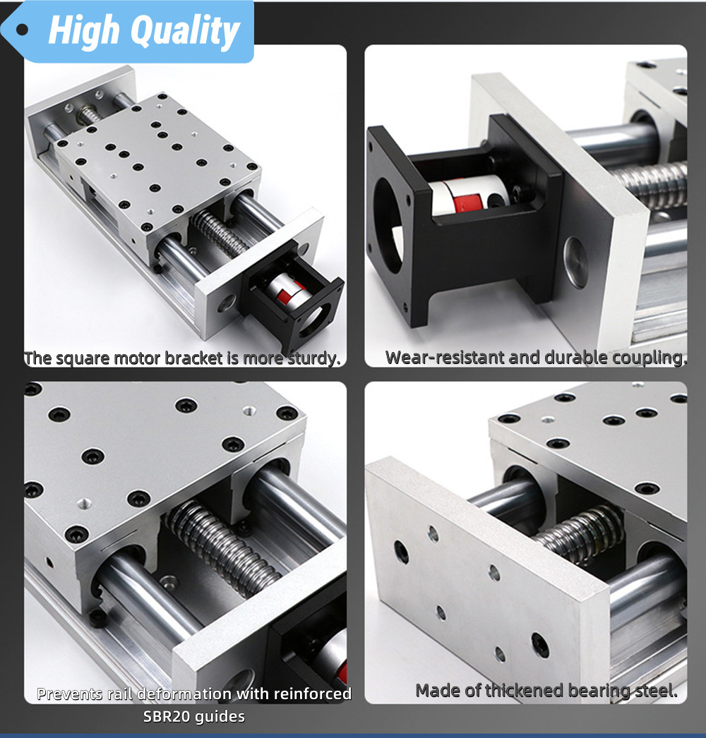 0.03mm High Precision Ballscrew Slide Table 80kg Heavy Duty Linear Module CNC