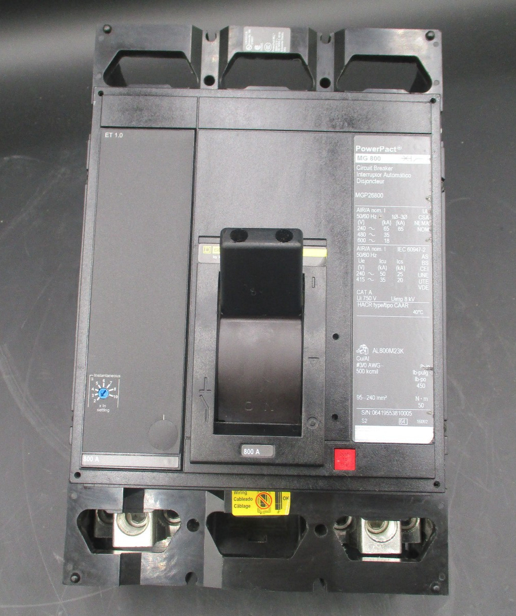 SQUARE D MGP26800 2-P 800A 600V LUG TO LUG CIRCUIT BREAKER ‘SAMEDAY SHIP’