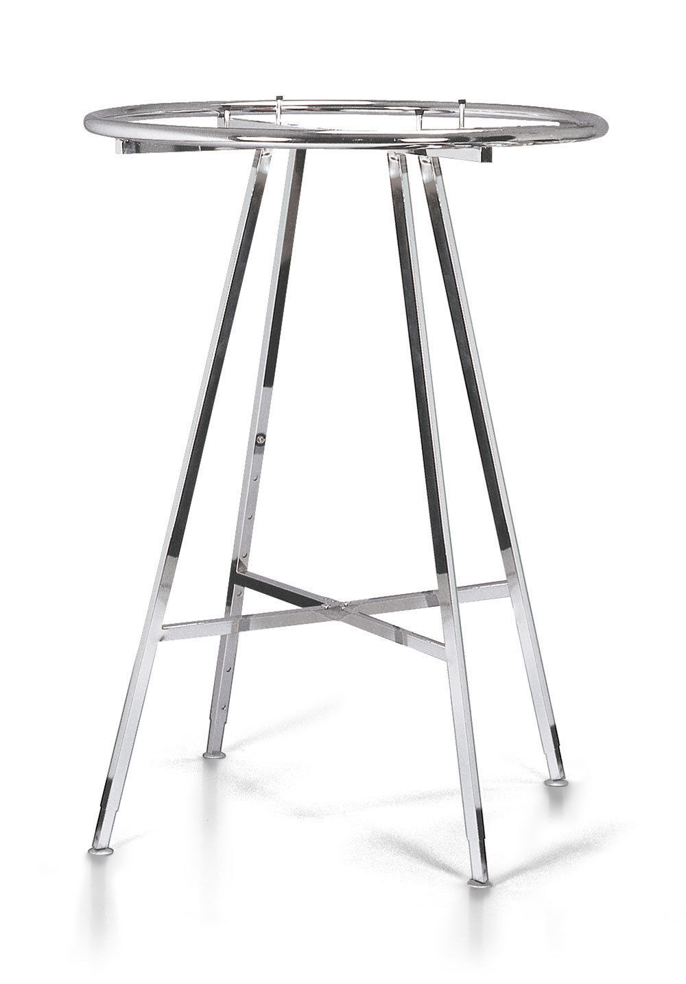 Chrome 36″ Round Clothing Rack Height 48 – 72″ H Leveler Glides Garment