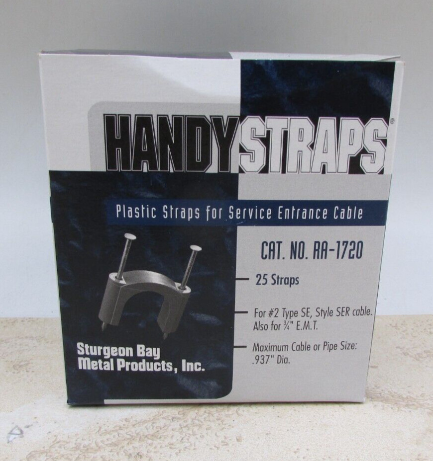 2 PACK Handy Straps #2 Type SE, Style SER Insulated Cable Strap 3/4″ EMT