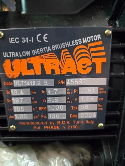 UL71410.2 R 714 Ultract Ultra Low Inertia Brushless SERVO Motor 1000rpm NEW $699