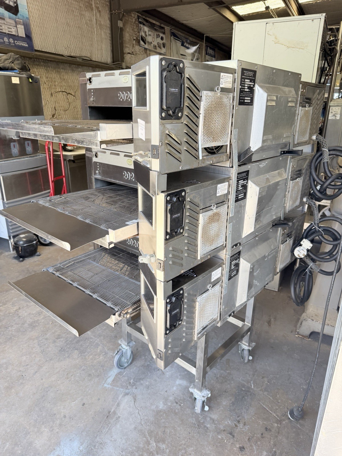 2024 TURBOCHEF HHC2020 TRIPLE STACK ELECTRIC CONVEYOR PIZZA OVEN. WORKS GREAT!