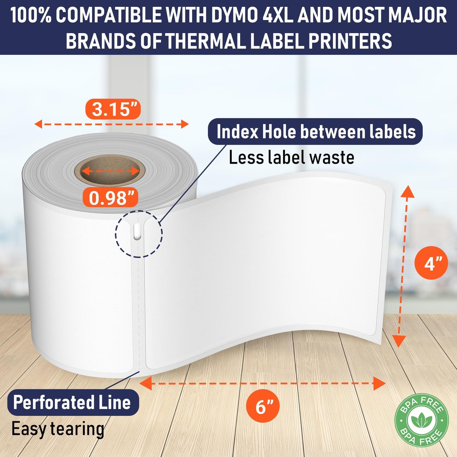 Dasher Products Thermal Shipping Labels Compatible with Dymo LabelWriter 4XL …