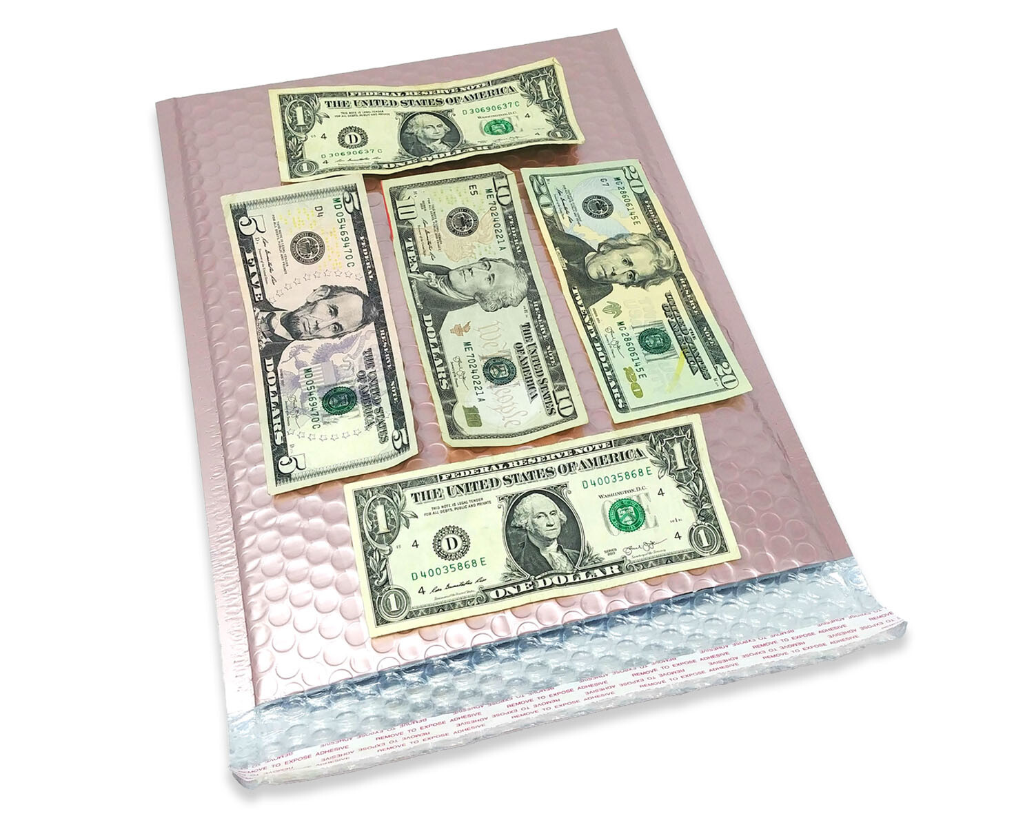 Nude Pink & Holographic Bubble Mailer 9.5×13 Metallic Foil Padded Envelopes Pack