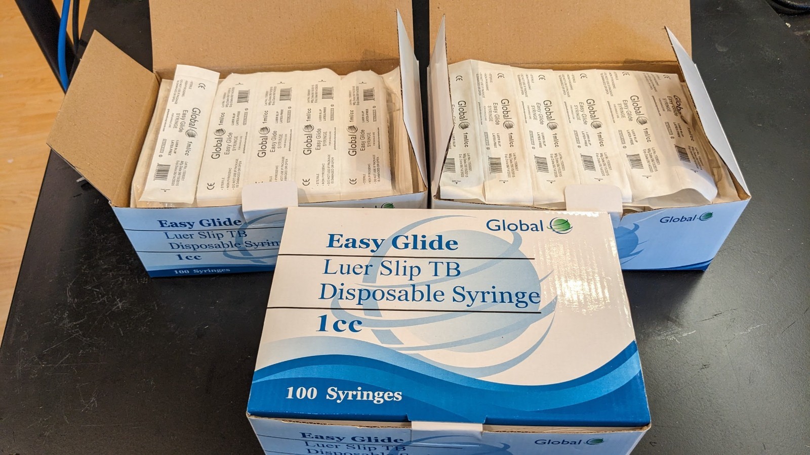 Global Medical Products – Easy Glide 1cc Luer Lock Syringe (No Needle) – QTY 300