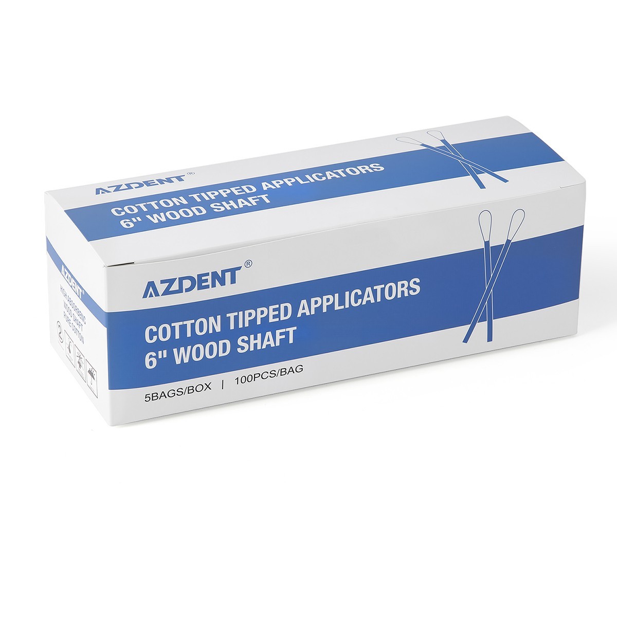 500pcs Cotton Tipped Applicators 6″（15.2cm）Wood Shaft Medical Disposable Clean