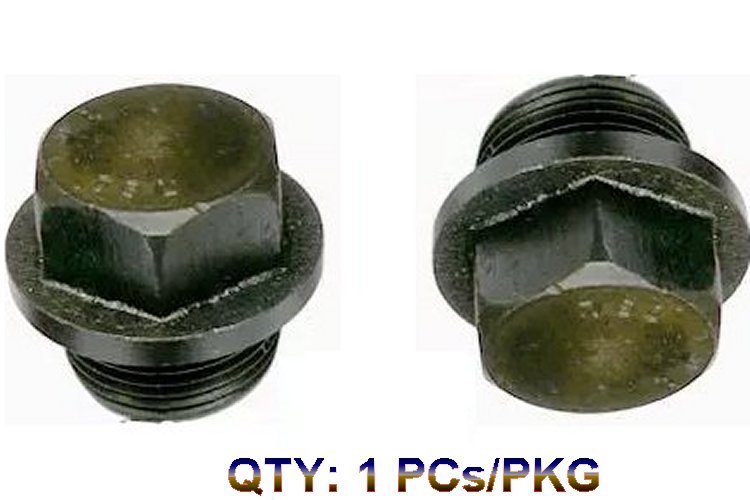 Metric Fitting M12 M12X1 M12X1.0 Male Thread Hex Head Plug Black Steel
