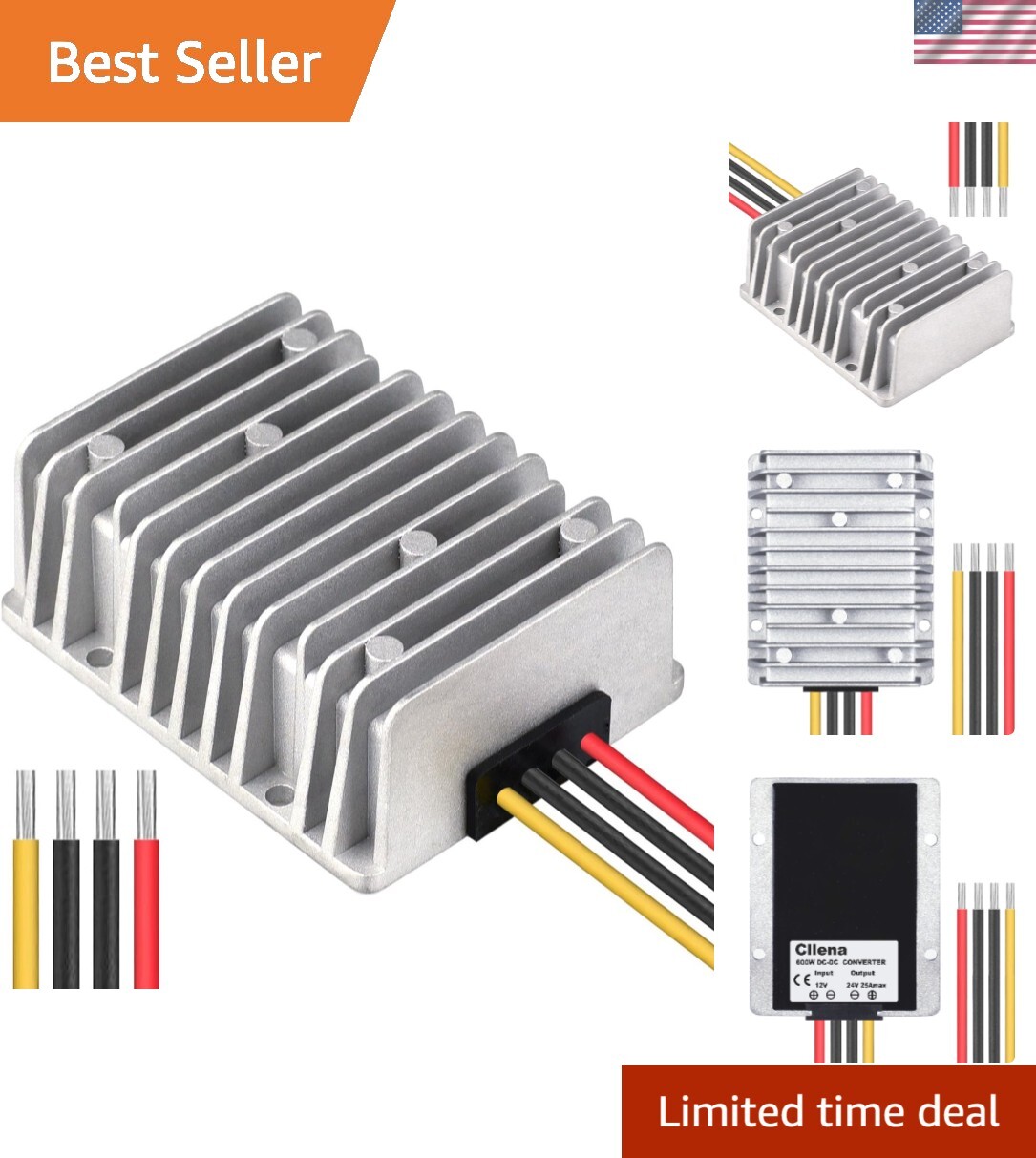 DC/DC 12V to 24V Boost Converter 25A 600W Step Up Voltage Regulator Power Sup…