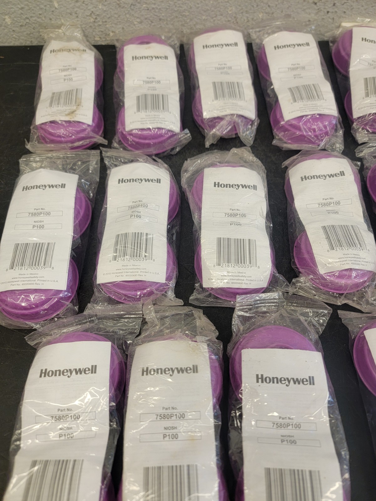 14 Pairs Honeywell P100 Respirator Filters 7580P100 Case/ 14 Packs New👁️